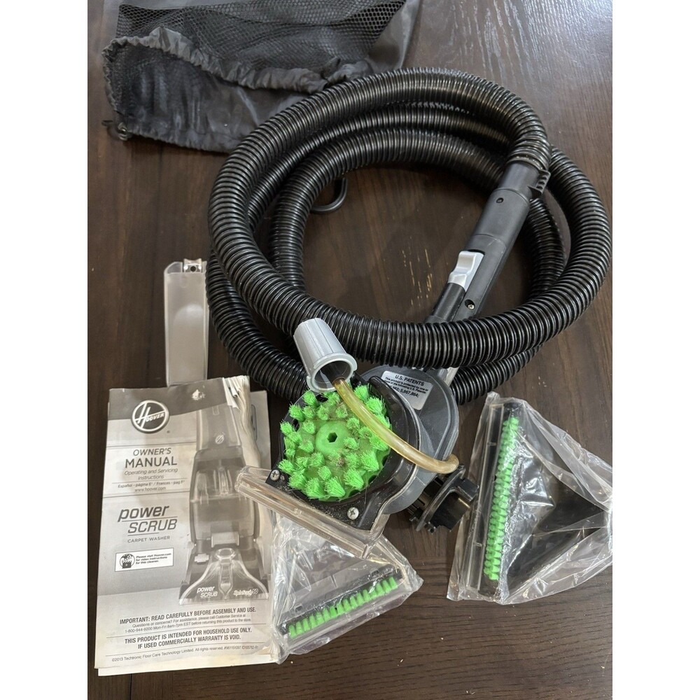Attachments Hoover Power Scrub Carpet Washer - Accessory Hose, Bag, and Manual